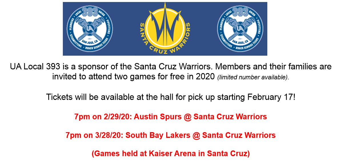 Get Your Free Warriors Tickets! Local 393